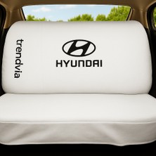 Hyundai Uyumlu Penye Kumaş Oto Koltuk Kılıfı Takımı Beyaz Siyah | Ön ve Arka Koltuk Kılıfı