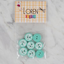 Loren Yeşil 8 Li Balık Düğme - 578