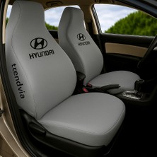 Ön ve Arka Koltuk Hyundai Uyumlu Oto Servis Kılıfı – Açık Gri Penye Kumaş Koruma