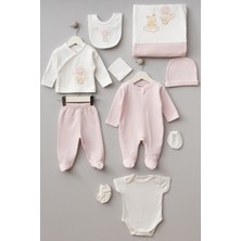 Bebitof My Baby Kumsal % 100 Coton 10 Lu Hastane Çıkışı Yeni Sevimli Balonlu Tavşan Desenli 10110
