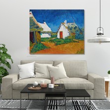 Kanvas Tablo Van Gogh Üç Beyaz Kulübe Tablosu Ev Ofis Dekoru Klasik Duvar Tablosu