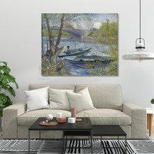 Kanvas Tablo Van Gogh Tablosu Ev Ofis Dekoru Balıkçı Temalı Klasik Duvar Tablosu