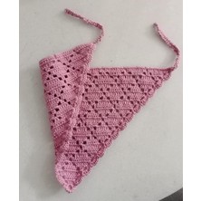 Almira Bebe Çocuk Bandana Örgü pembe
