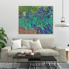Kanvas Tablo Van Gogh Tablosu Ev Ofis Dekoru Süsen Çiçeği Klasik Duvar Tablosu