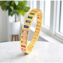 Kadın Renkli Zirkon Taşlı Bileklik