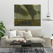 Kanvas Tablo Van Gogh Tablosu Yağlı Boya Görünümlü Ev Ofis Dekoru Klasik Duvar Tablosu