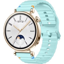 Huawei Watch Gt4 41MM Ile Uyumlu Dalga Desenli Tokalı Yumusaş Soft Silikon Kordon