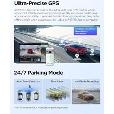 Viofo A229 Plus 2 Kameralı Ön+Arka 2k+2k Hdr Sony Starvis 2 Sensörlü Wi-Fi S'li Araç Kamerası