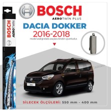 Bosch Aerotwin Muz Silecek Takımı Dacia Dokker 2016-2018 ile Uyumlu