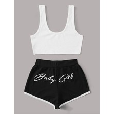 Baby Girl Bordo Şort Takımı