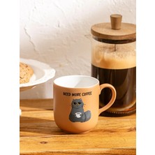 Lcw Home  Kedi Baskılı Seramik Kupa 365 ml  (W5)