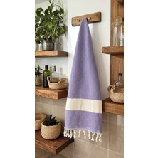 Unisex Mor Elmas Peştemal Havlu – Şık ve Pratik Kullanım, %100 Pamuk, (90 x 150 Cm)