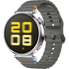 Huawei Watch Gt5 41MM Ile Uyumlu Dalga Desenli Tokalı Yumusaş Soft Silikon Kordon