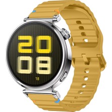 Huawei Watch Gt5 41MM Ile Uyumlu Dalga Desenli Tokalı Yumusaş Soft Silikon Kordon