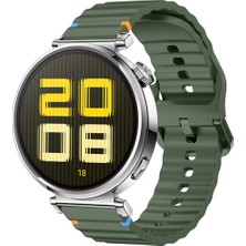 Huawei Watch Gt5 41MM Ile Uyumlu Dalga Desenli Tokalı Yumusaş Soft Silikon Kordon