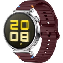 Huawei Watch Gt5 41MM Ile Uyumlu Dalga Desenli Tokalı Yumusaş Soft Silikon Kordon