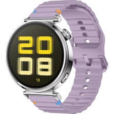 Huawei Watch Gt5 41MM Ile Uyumlu Dalga Desenli Tokalı Yumusaş Soft Silikon Kordon