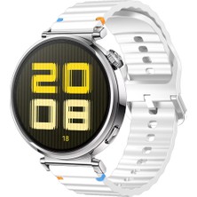 Huawei Watch Gt5 41MM Ile Uyumlu Dalga Desenli Tokalı Yumusaş Soft Silikon Kordon