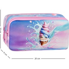 Canloor Waddell Pembe Dondurma Desenli 2 Cepli Kalem Kutusu,kalemlik