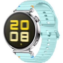 Huawei Watch Gt5 41MM Ile Uyumlu Dalga Desenli Tokalı Yumusaş Soft Silikon Kordon