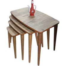 Zigon Sehpa komple MDF 4 lü zigon sehpa yan sehpa servis sehpası