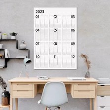 2026 Yıllık Planlayıcı Duvar Takvim Siyah Yearly Wall Planner