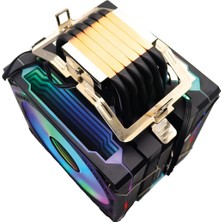 Zoko Ice Pro Bp6 Siyah Auto Rainbow Fanlı Kule Işlemci Fanı