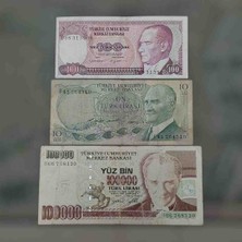 5 Adet Yerli Eski Kağıt Para