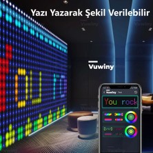 Mobil Uygulamalı Senkronizasyonlu USB Girişli Rgb Akıllı LED Perde (2x2 Metre)
