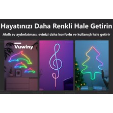 Mobil Uygulamalı Wıfı Özellikli IP67 Sese Duyarlı Rgb-Ic Akıllı LED Neon Akıllı Aydınlatma (5 Metre)