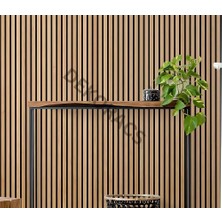 100X240 Ceviz Renk 3D Akustik Ahşap Duvar Paneli