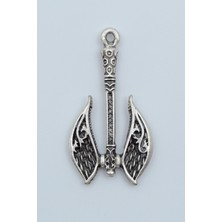 Bu Farklı Balta - Axe Kolye Ucu - Antik Gümüş Kaplama - Kod:142