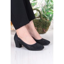 Fort 86005 Nur Dantel Taş Detaylı Alçak Topuklu Kadın Ayakkabı