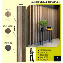 60X240 Alaska Renk 3D Akustik Ahşap Duvar Paneli