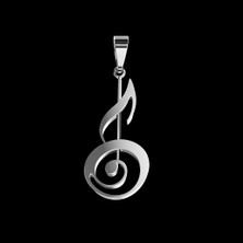 TabiTela 925 Ayar gümüş kolye müzik notası   SM7626