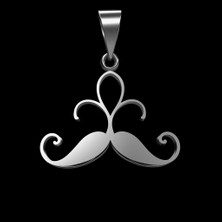 TabiTela 925 Ayar gümüş kolye bıyık SM7503