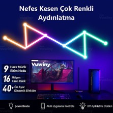 Akıllı Wifi Telefon App Bağlantılı Şekil Verilebilir Yapıştırmalı Rgb-Ic 9'lu Akıllı LED Çubuk