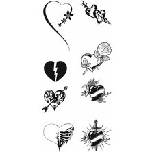 Trendonline Kalp Geçici Vücut Dövmesi