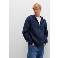 Mavi Kapüşonlu Fermuarlı Lacivert Sweatshirt 0S10423-70490