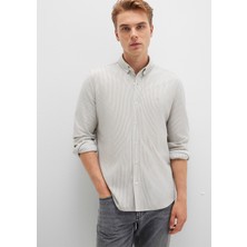 Mavi Çizgili Haki Gömlek 0211402-91332