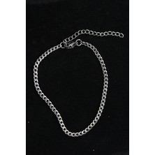 316L Çelik Ince Klasik Model Gümüş Renk Erkek Bileklik