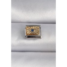 316L Çelik Gümüş Renk Altın Göz Işlemeli Nomination Charm