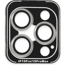 Joko Iphone 15 Pro Max Pvd Metal Kamera Lens - Gümüş Mrayd