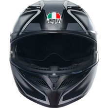 Agv K3  Compound Matt Black Grey Kapalı Kask
