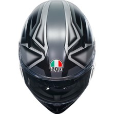 Agv K3  Compound Matt Black Grey Kapalı Kask