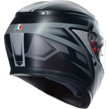 Agv K3  Compound Matt Black Grey Kapalı Kask