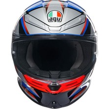 Agv K6 S Slashcut Blue Red Kapalı Kask