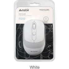 A4Tech FG10 Nano Alıcı Kablosuz Optik 2000DPI Enerji Korumalı Mouse - Beyaz