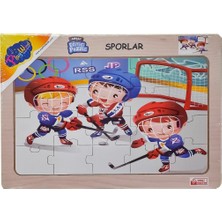 Playwood  Ahşap Eğitici Puzzle / Sporlar