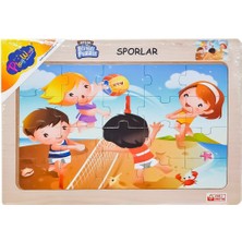 Playwood  Ahşap Eğitici Puzzle / Sporlar